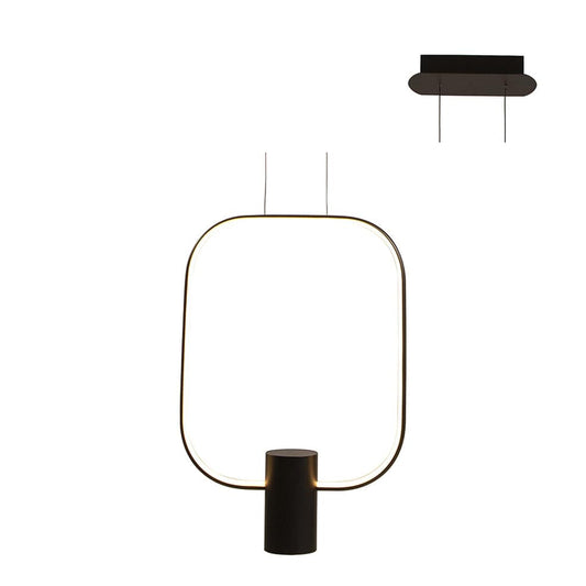 The Lighting Club Pendant Black Aurora Square LED Pendant Light | Black or White P1139B
