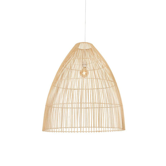 The Lighting Club Medium Lupo Pendant Light - Natural Woven Rattan P1271N 6009551807377