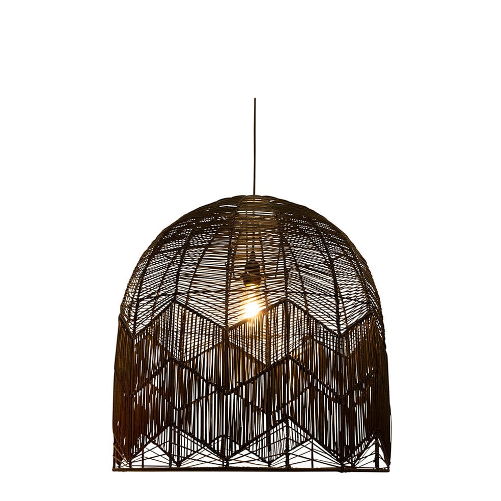 The Lighting Club Small / Black Toulon Pendant Light - Woven Rattan | 3 colours P1276B