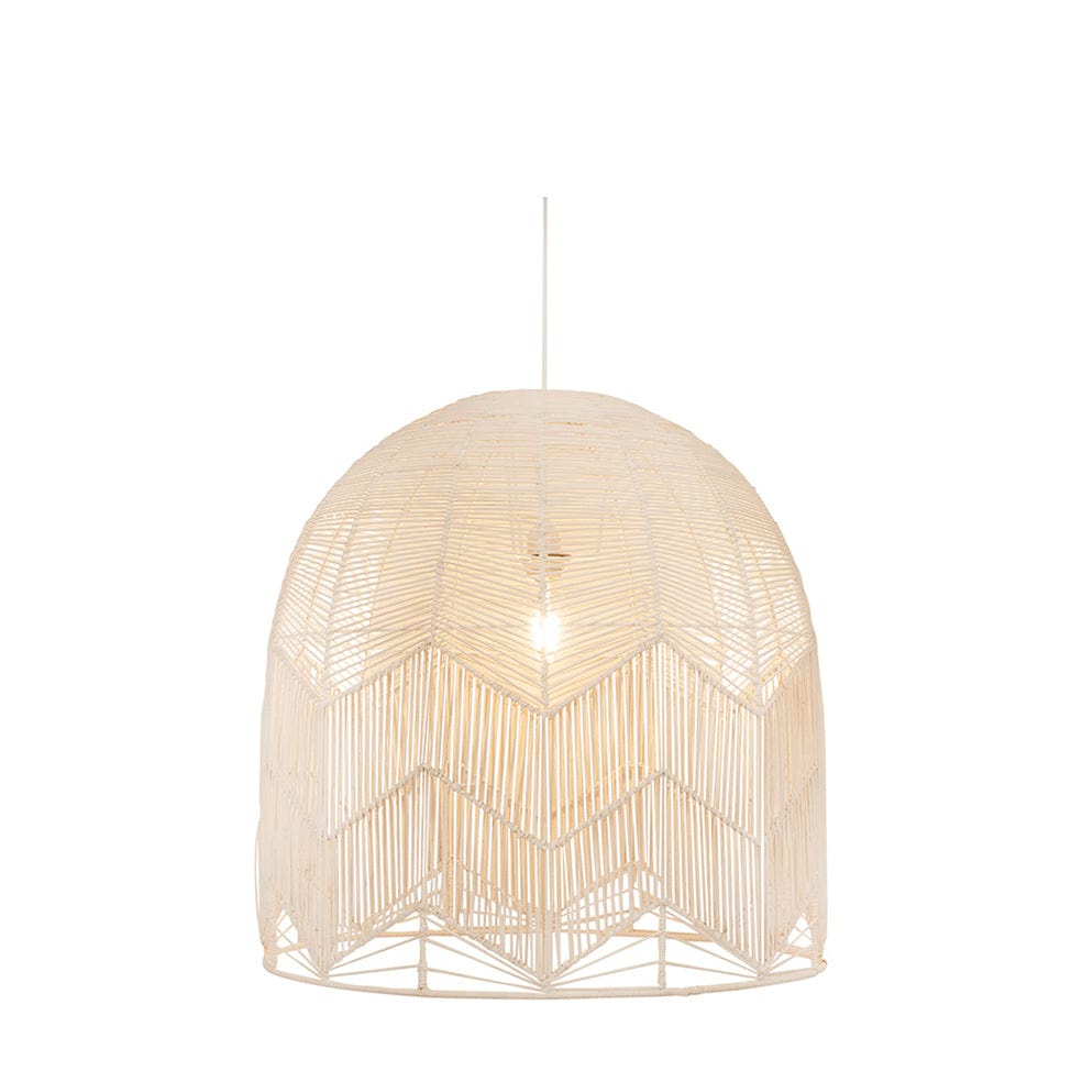 The Lighting Club Small / White Toulon Pendant Light - Woven Rattan | 3 colours P1276W