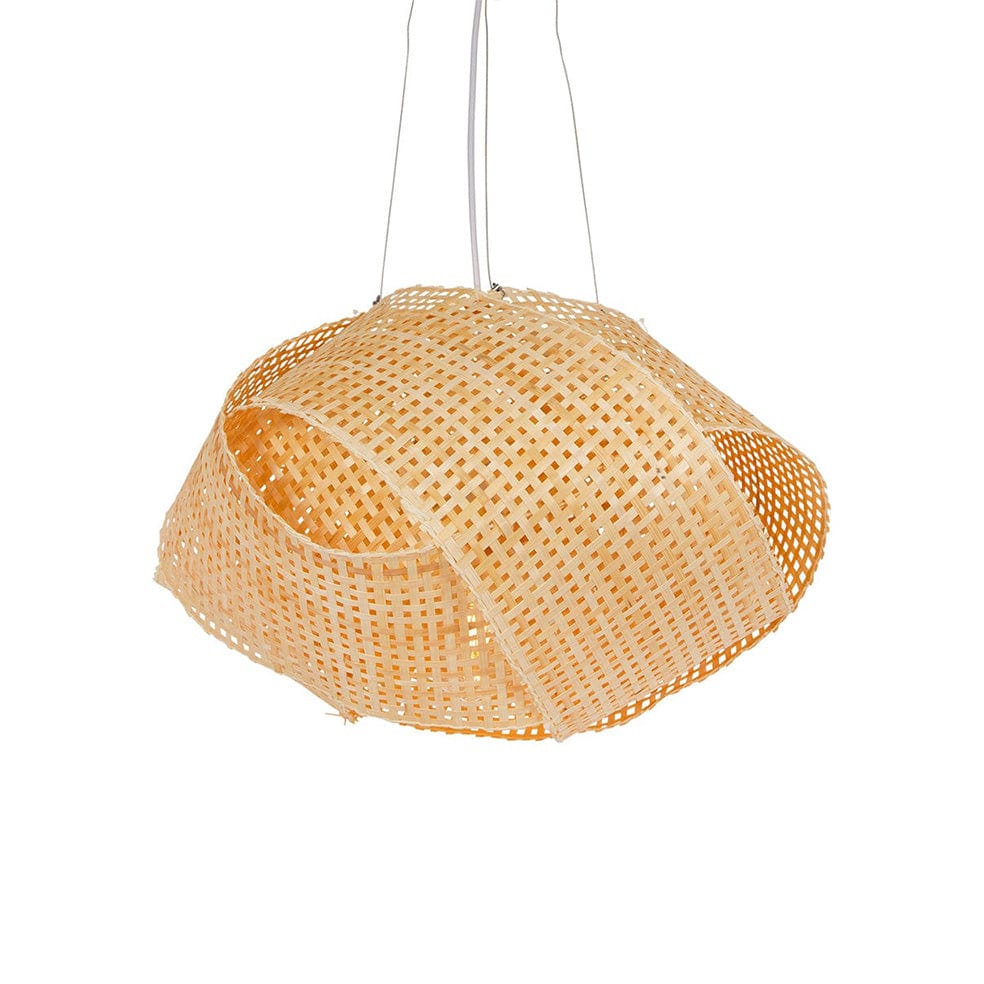The Lighting Club Medium Neda Pendant Light - Woven Bamboo P1288N 6009551807605