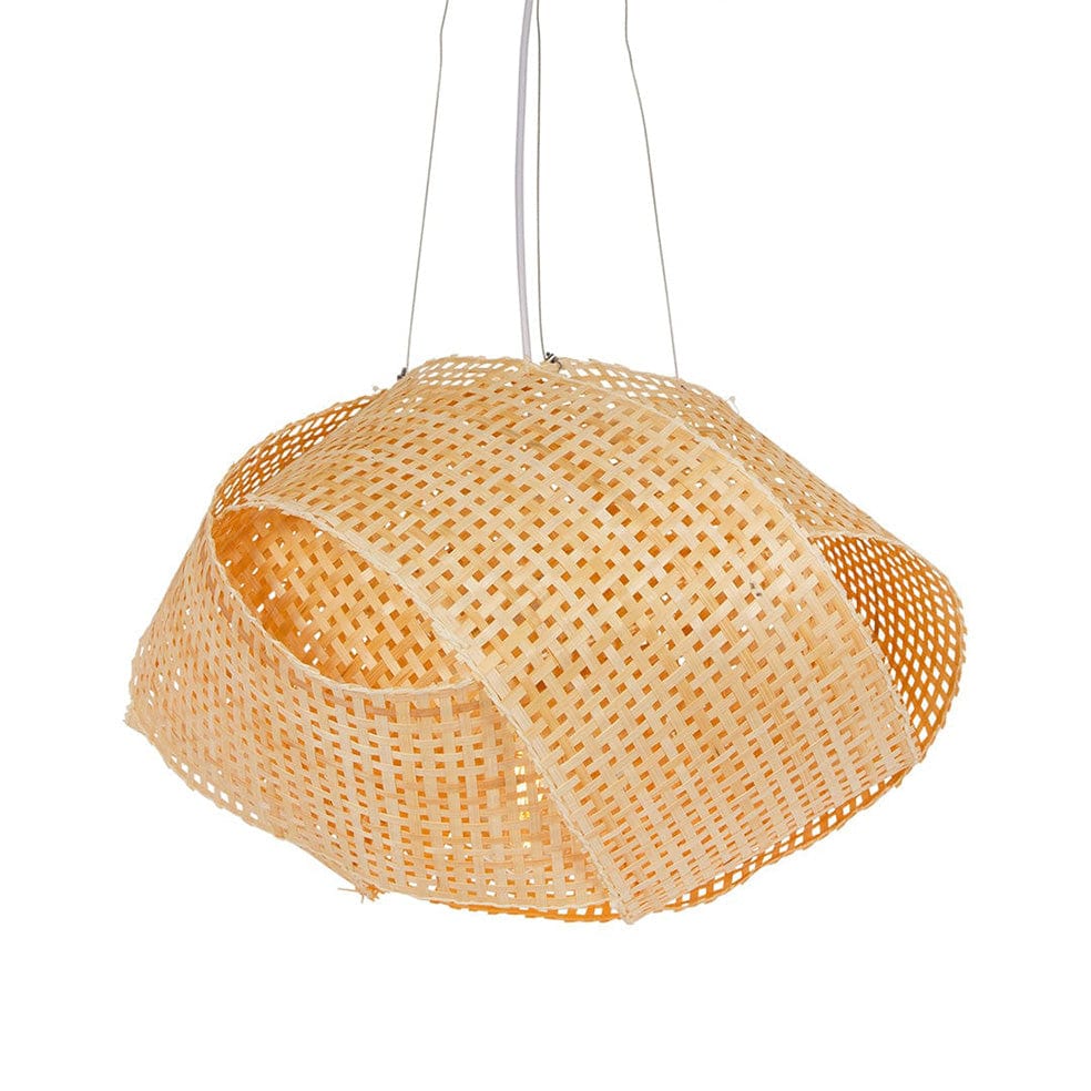 The Lighting Club Large Neda Pendant Light - Woven Bamboo P1289N