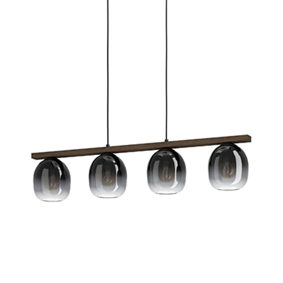 The Lighting Club Pendant Filago Glass and Metal Pendant Light Black P1307 9008606235339