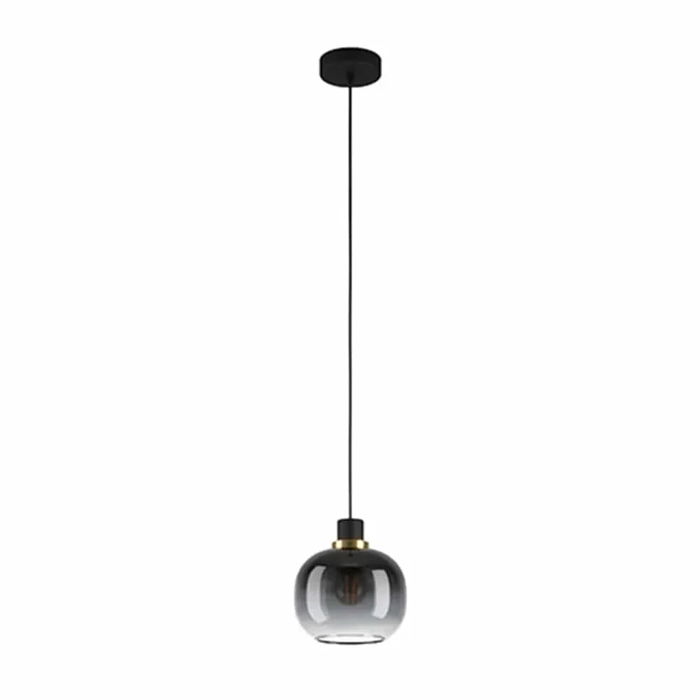 The Lighting Club Pendant Oilella Glass and Metal Pendant Light Black P1308 9002759996161