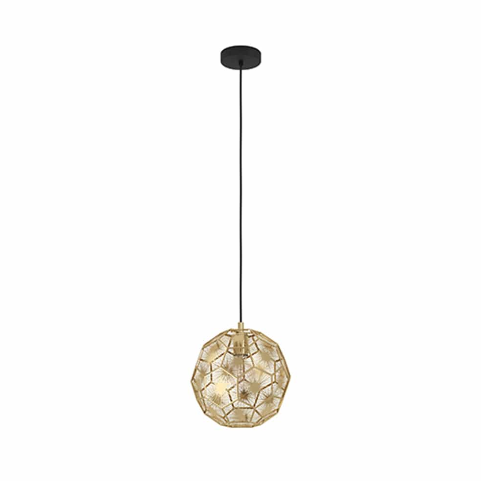 The Lighting Club Pendant Shoura Metal Pendant Light Black Brass P1309 9002759397548