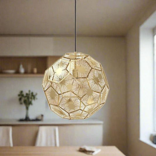 The Lighting Club Pendant Shoura Metal Pendant Light Black Brass P1309 9002759397548