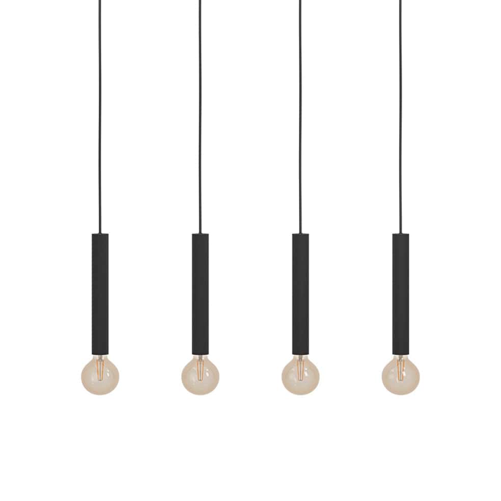 The Lighting Club Pendant Lights Cortenova Metal Four Pendant Light Black P1311 9002759980573