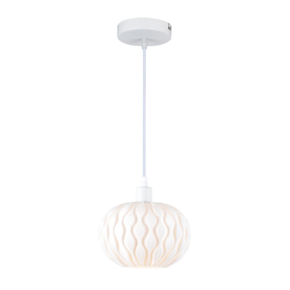 The Lighting Club Pendant Lights Weavesphere Round Metal Pendant Light White P1316 6009551809456