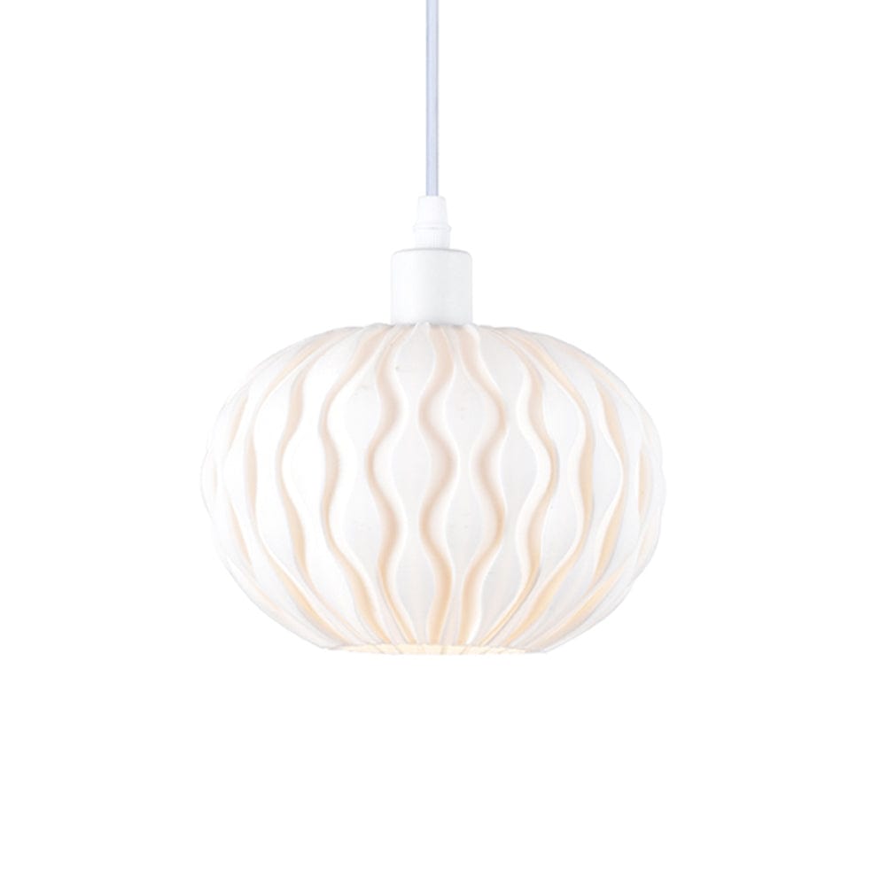 The Lighting Club Pendant Lights Weavesphere Round Metal Pendant Light White P1316 6009551809456