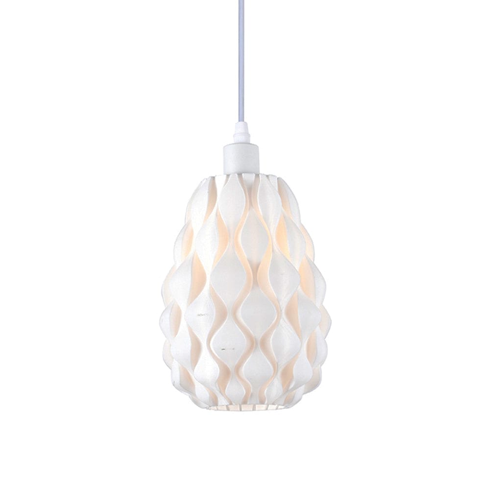 The Lighting Club Pendant Lights Weavesphere Narrow Metal Pendant Light White P1317 6009551809463