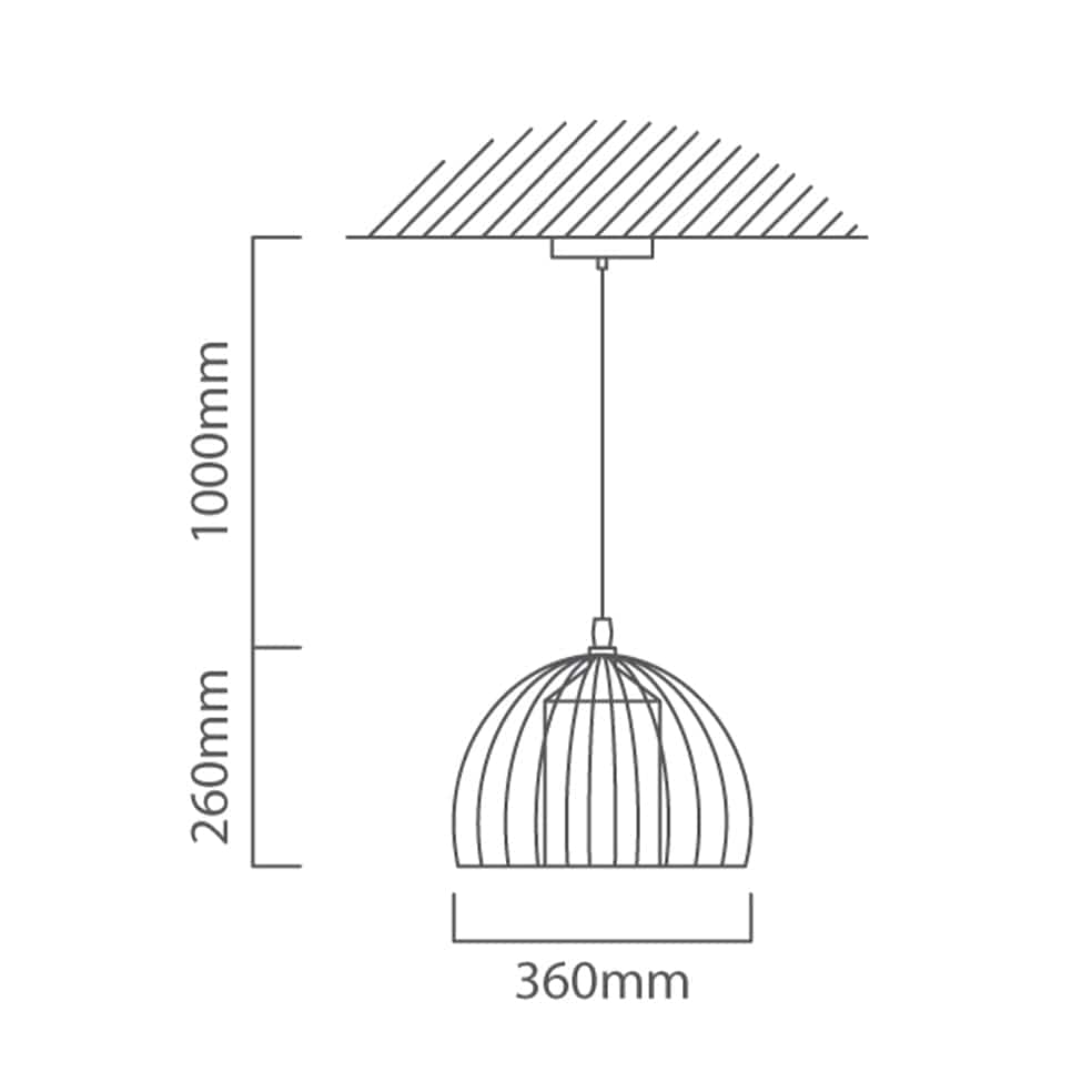 The Lighting Club Pendant Lights Sunbeam Metal Pendant Light Gold P1321 6009551809500