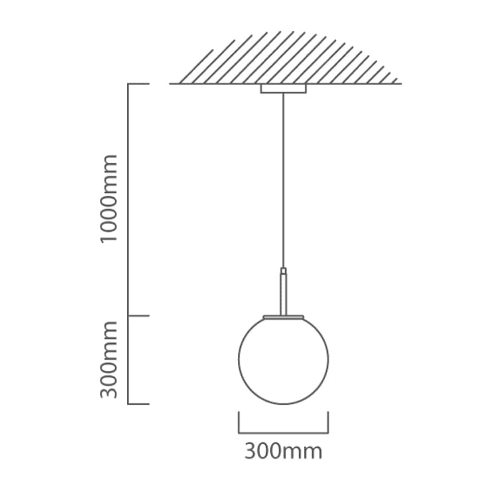 The Lighting Club Pendant Lights Orb Glass LED Pendant Light P1322 6009551809517