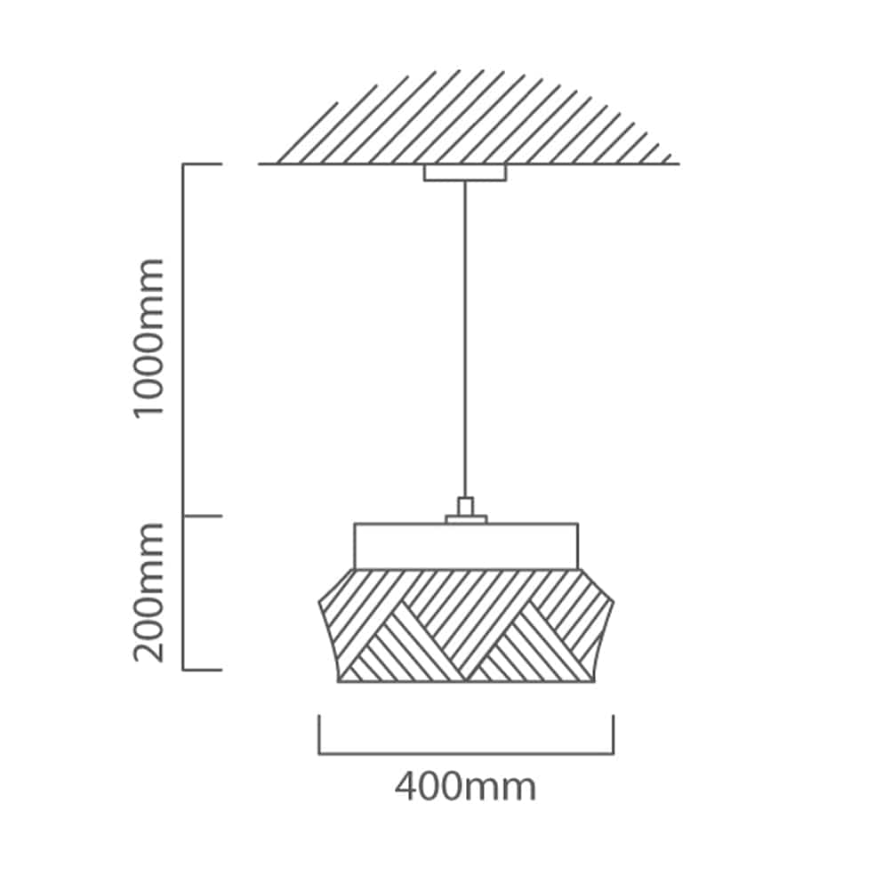 The Lighting Club Pendant Lights Drum Metal Pendant Light P1325 6009551809562