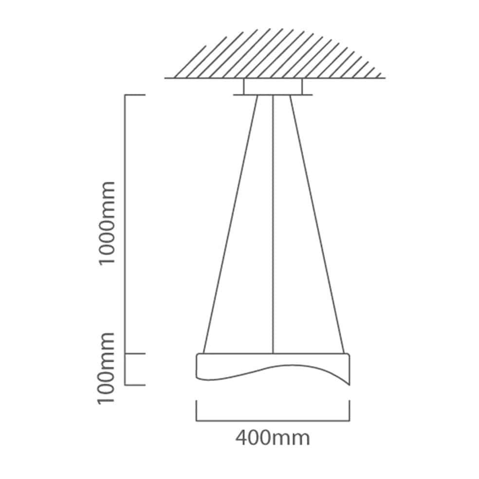 The Lighting Club LED Pendant Ellipse LED Pendant Wood Print 23w - Warm White P1332 6009551809630