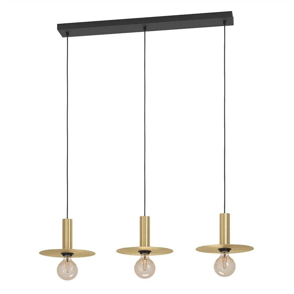 The Lighting Club pendant light Escandell 3 Light Pendant - Brushed Brass P1346 9008606273881