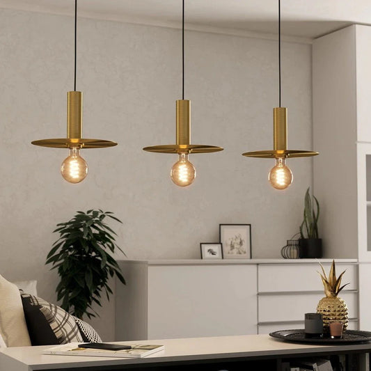 The Lighting Club pendant light Escandell 3 Light Pendant - Brushed Brass P1346 9008606273881