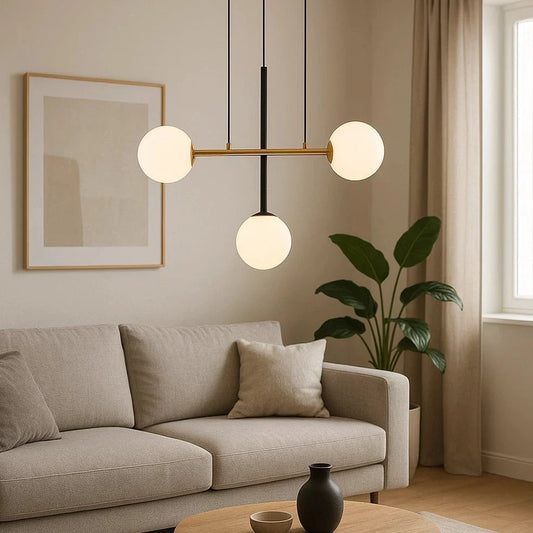 The Lighting Club Paz Chandelier Light Black and Gold P1352 9008606238835