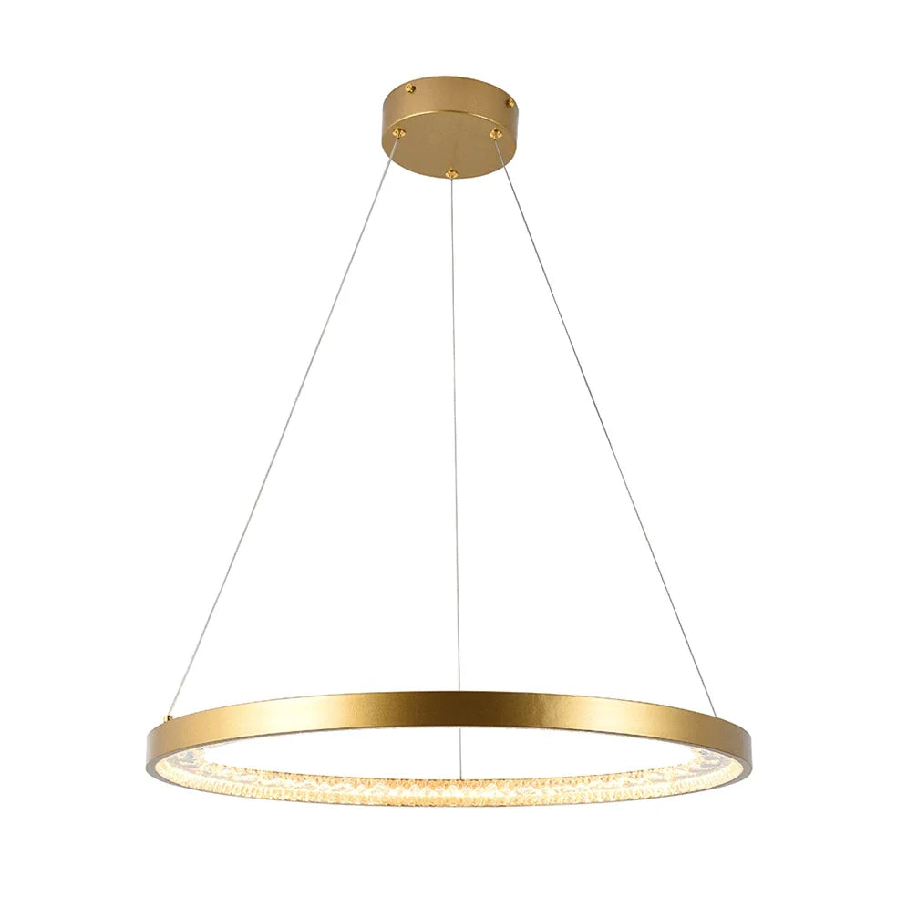 The Lighting Club pendant light Lustra Ring Crystal LED Pendant - Gold P1358 6009551811350