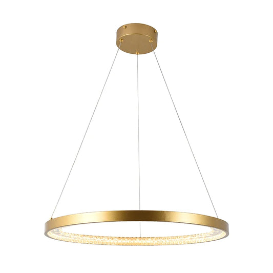 The Lighting Club pendant light Lustra Ring Crystal LED Pendant - Gold P1358 6009551811350