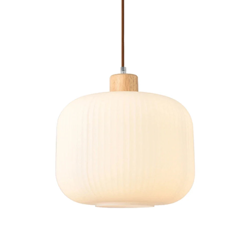 The Lighting Club pendant light Nesta 1 Wood and Glass Pendant Light P1360
