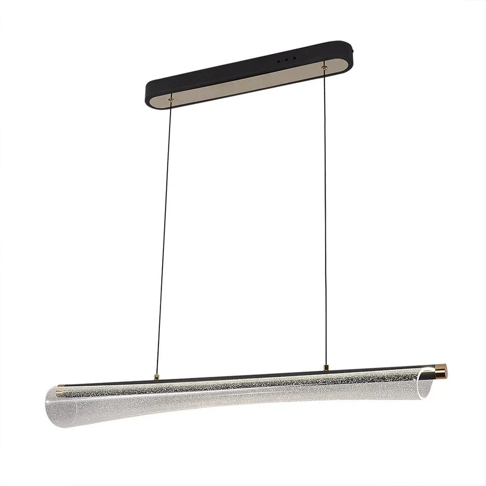 The Lighting Club pendant light Flare Clear LED Pendant Light - Black and Gold P1365