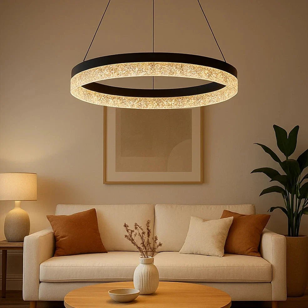 The Lighting Club pendant light Glint Crystal LED Pendant - Black P1366 6009551811466