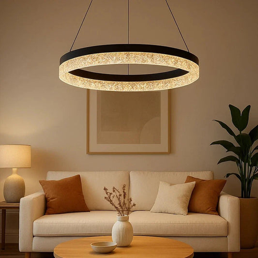 The Lighting Club pendant light Glint Crystal LED Pendant - Black P1366 6009551811466