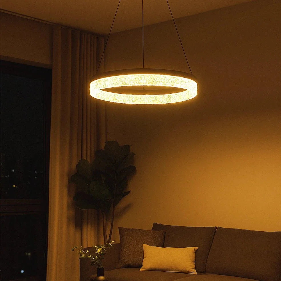 The Lighting Club pendant light Glint Crystal LED Pendant - Black P1366 6009551811466