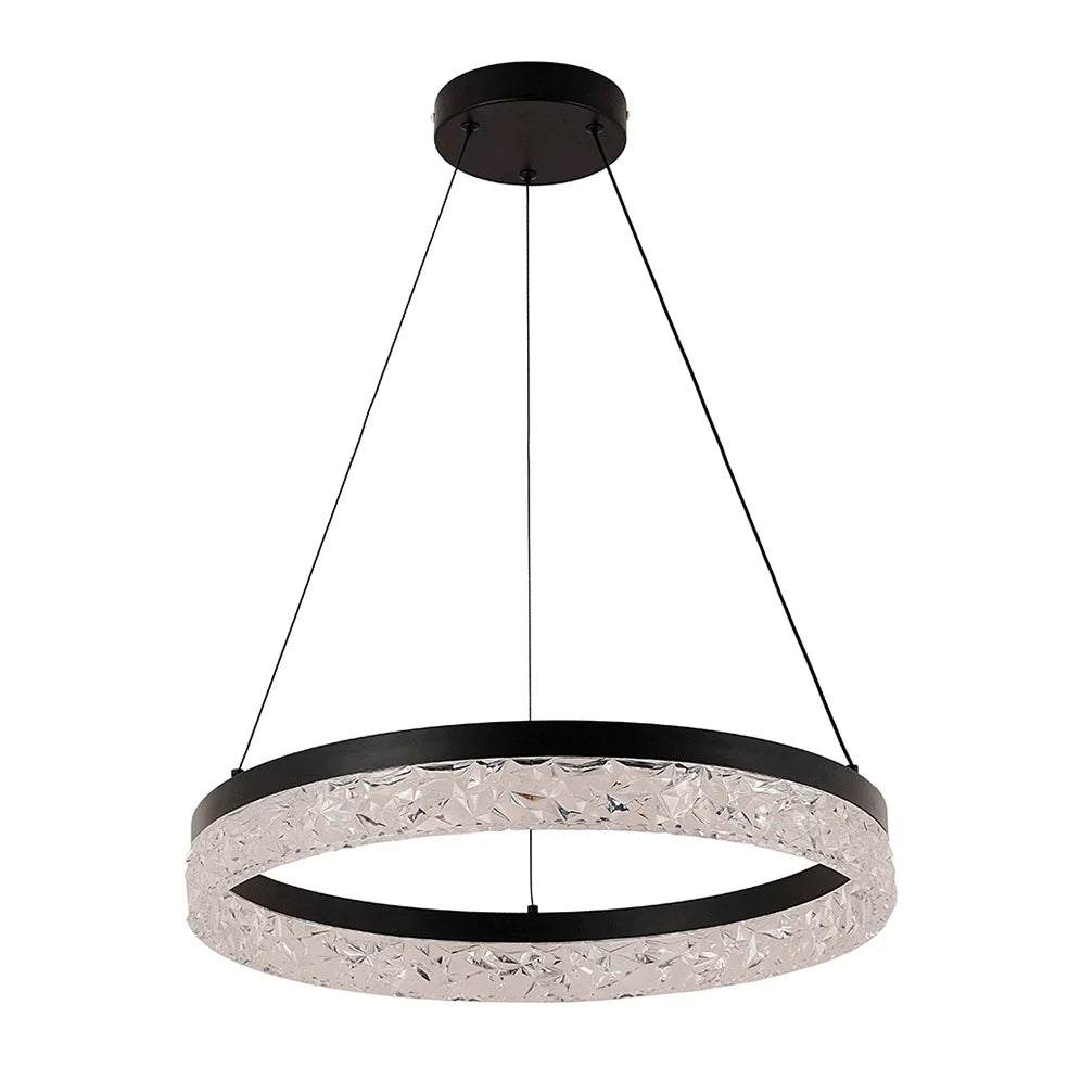 The Lighting Club pendant light Glint Crystal LED Pendant - Black P1366 6009551811466
