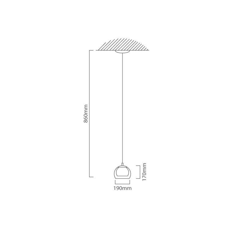 The Lighting Club Pendant Rocamar Copper Pendant