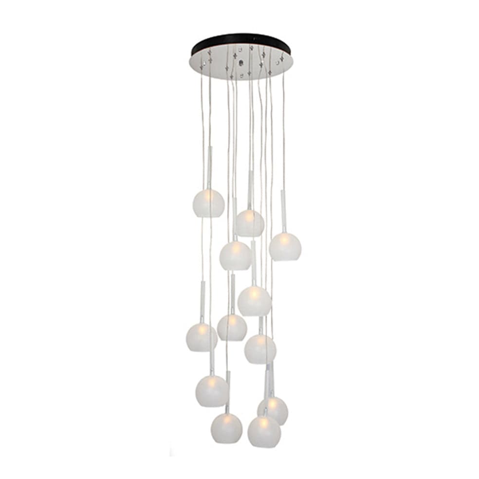 The Lighting Club Nebula Metal & Glass 12 Light Pendant Chrome P422F 6007328357940