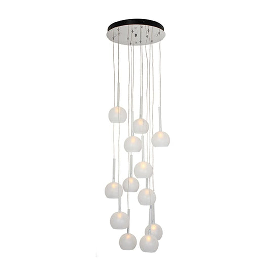 The Lighting Club Nebula Metal & Glass 12 Light Pendant Chrome P422F 6007328357940