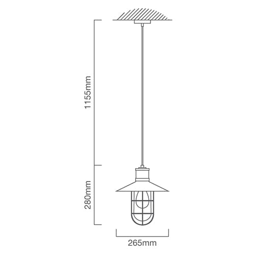 The Lighting Club Vibrato Pendant Light 26.5cm Black Metal and Glass P473 6007328367123