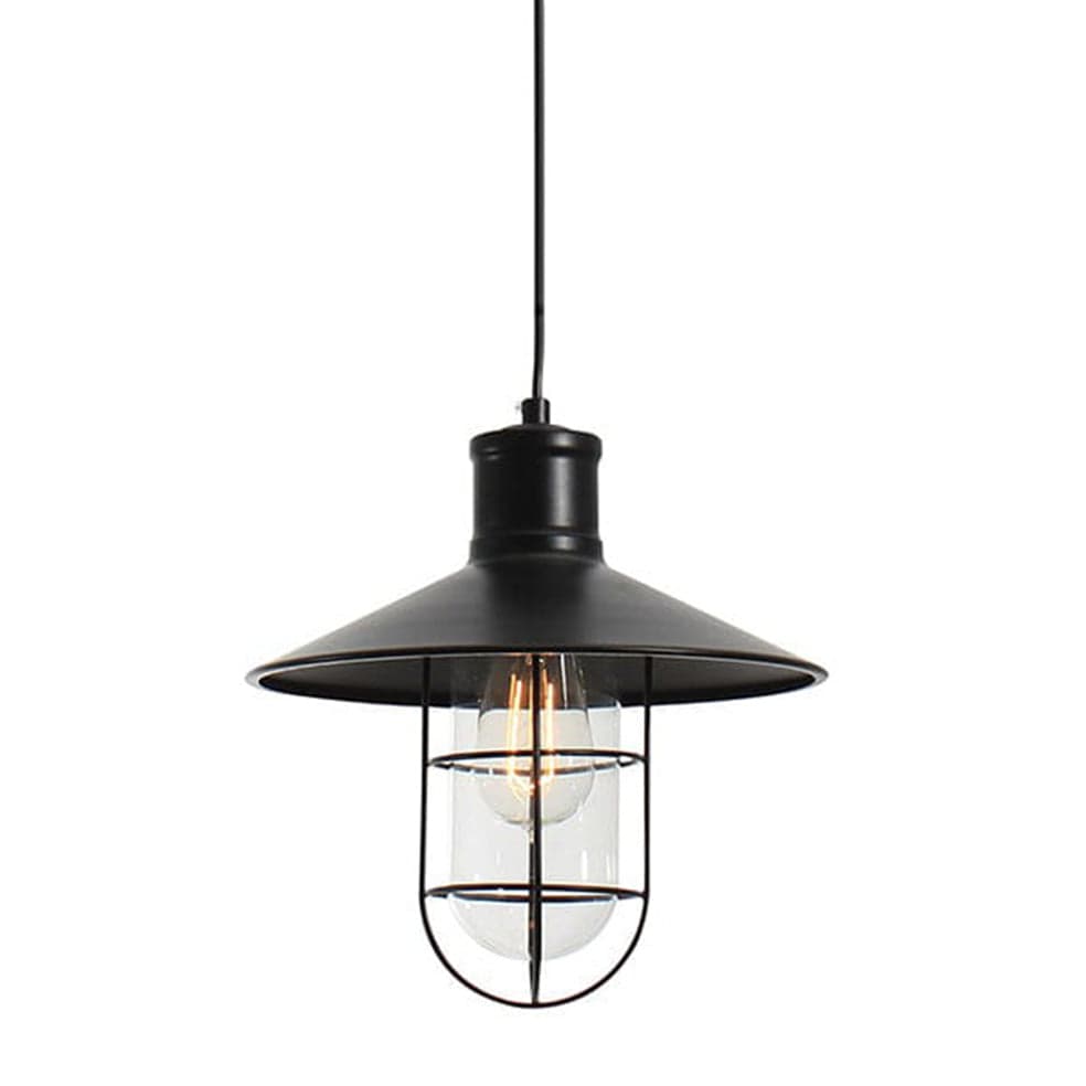 The Lighting Club Vibrato Pendant Light 26.5cm Black Metal and Glass P473 6007328367123