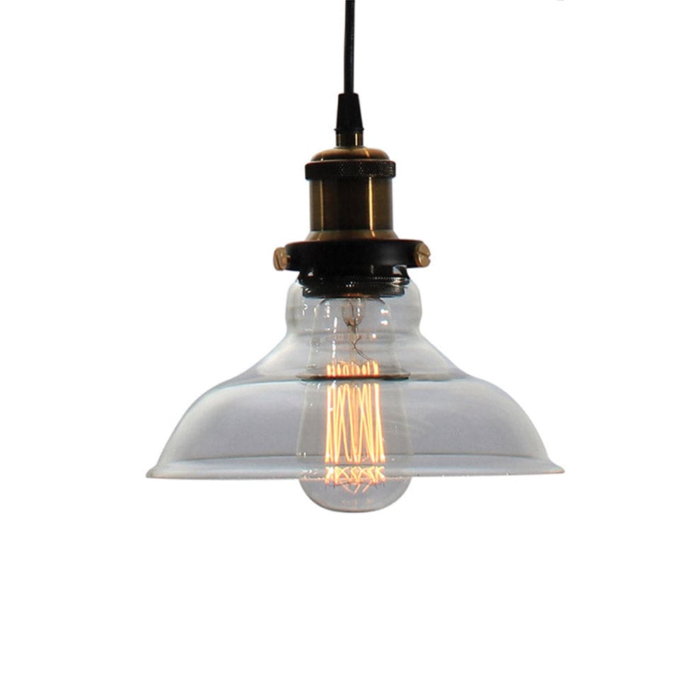 The Lighting Club Pendant Lights Farmhouse Glass Pendant Light Antique Brass P484 6007328367239