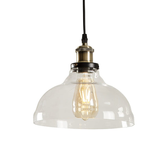 The Lighting Club Pendant Lights Farmhouse Glass and Metal Pendant Light Antique Brass P485 6007328367246