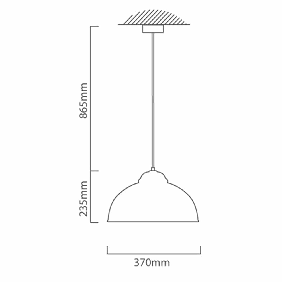 The Lighting Club Pendant Truro Metal Pendant Light Black P700 9002759492472