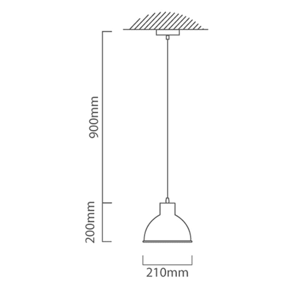 The Lighting Club Pendant Lights Truro  Metal Pendant Light Black P827 9002759492380
