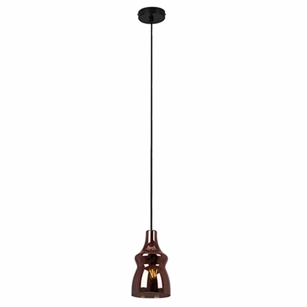 The Lighting Club Pendant Larissa Glass and Steel Pendant Light P854C 6007328386346