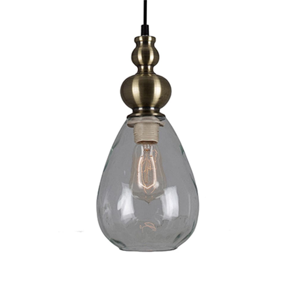 The Lighting Club Pendant Clear Victoria Glass and Metal Pendant Light Amber | Clear P915CL 6007328386797