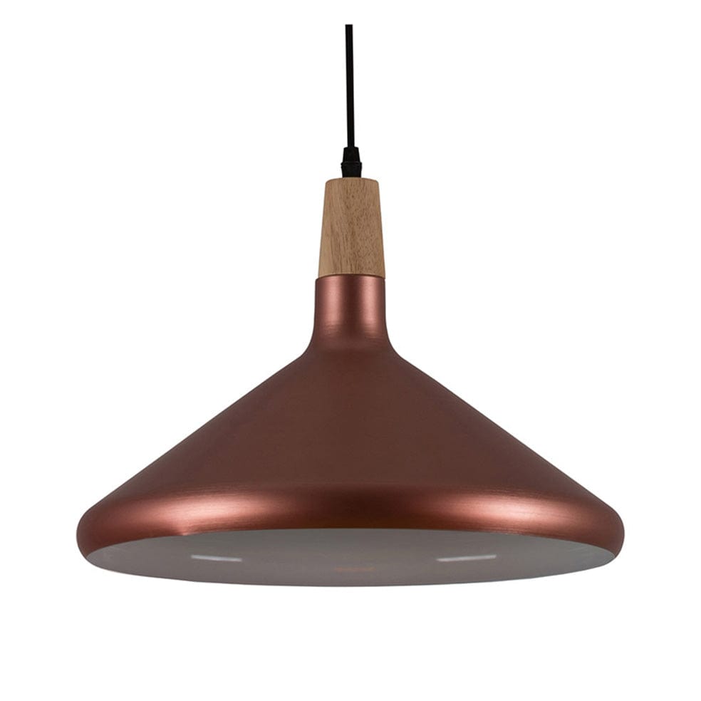 The Lighting Club Pendant Aurelia Saucer Pendant Light Metal and Wood P945C 6007328387794