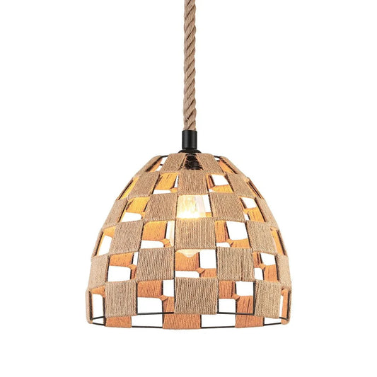The Lighting Club pendant light Bay Woven Hemp Rope Pendant Light PEN144 HEMP 6007226090055