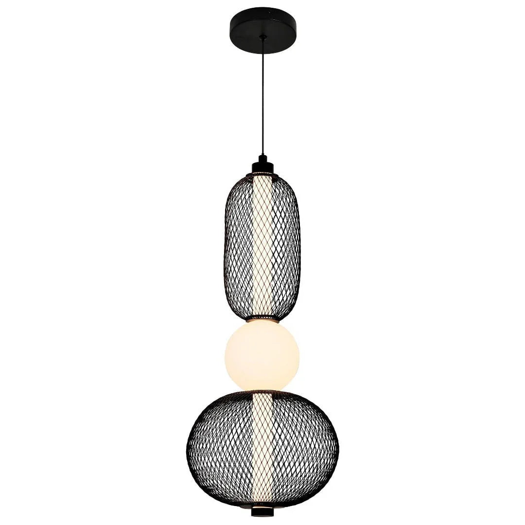 The Lighting Club pendant light Meshed Metal and Acrylic LED Pendant Light PEN149 SAND BLACK 6007226090147