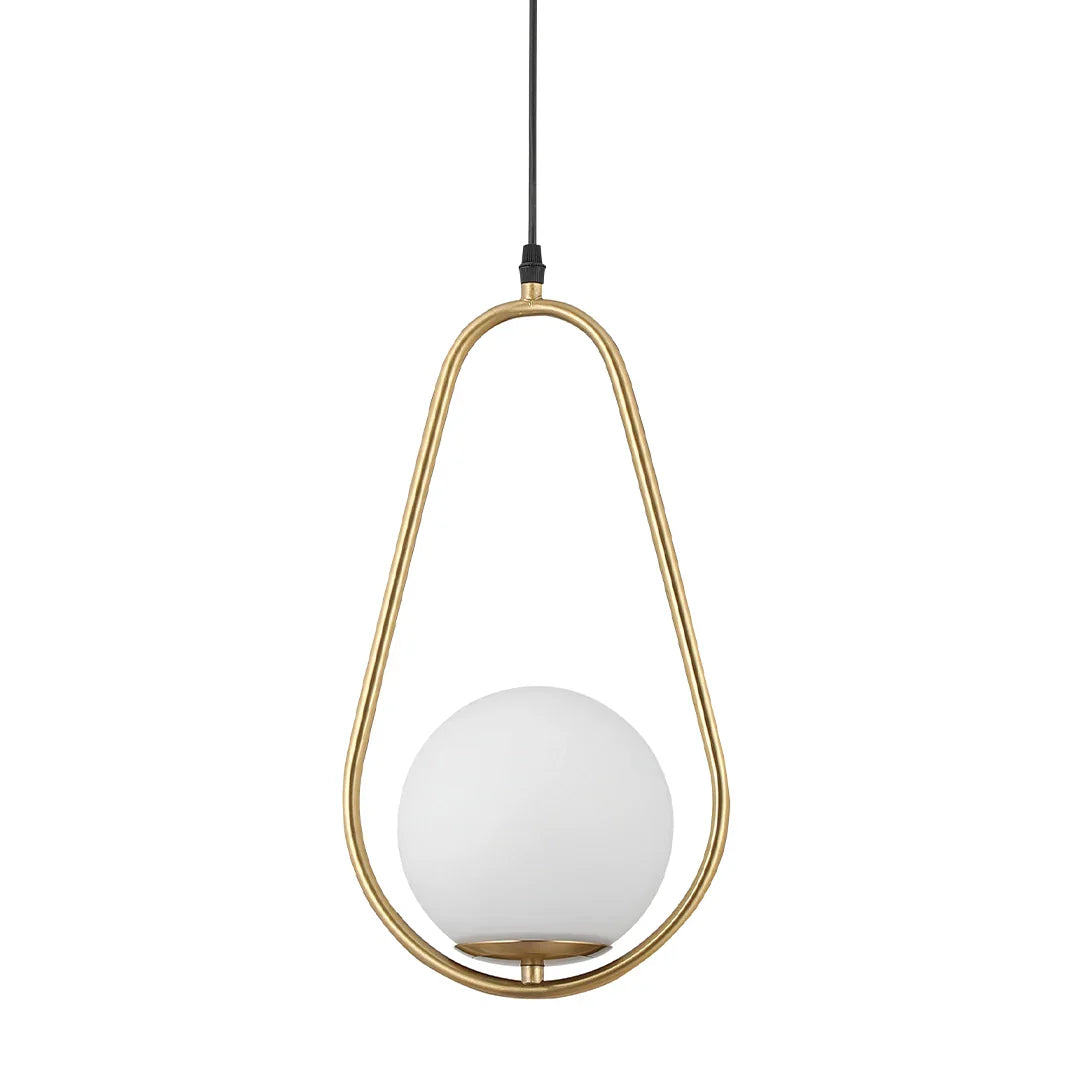 The Lighting Club pendant Rhea Drop LED Pendant Light - Brass and Opal PEN152 BRASS 6007226090253