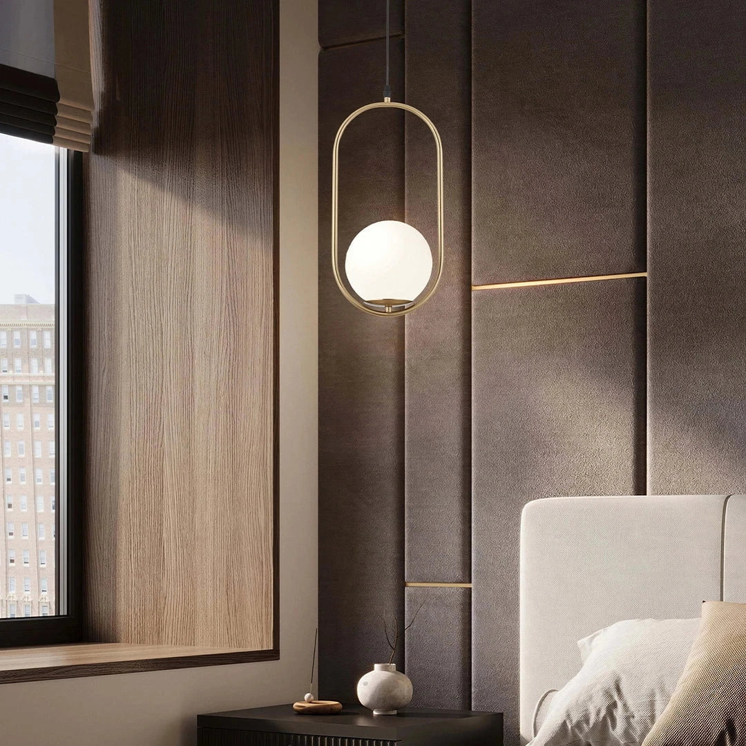 The Lighting Club pendant Rhea Pill LED Pendant Light - Brass and Opal PEN153 BRASS 6007226090260