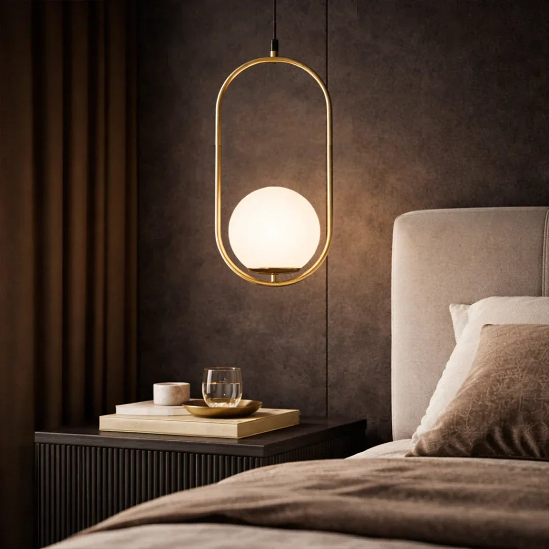 The Lighting Club pendant Rhea Pill LED Pendant Light - Brass and Opal PEN153 BRASS 6007226090260