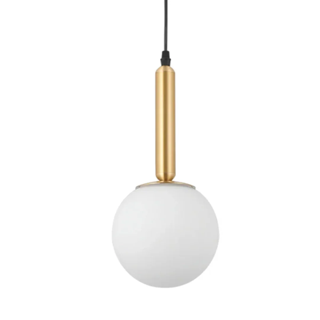 The Lighting Club pendant light Rhea Orb Metal and Glass Pendant Light - Brass PEN154 BRASS 6007226090277