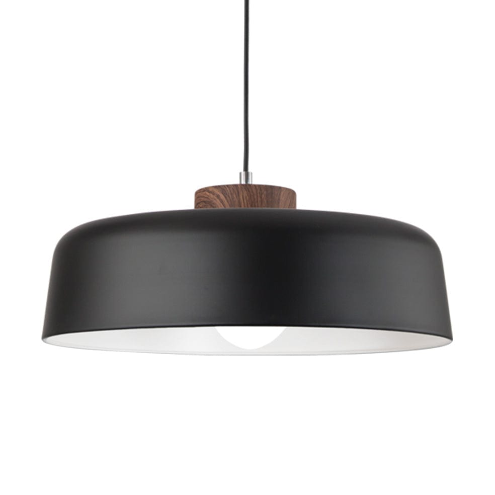 The Lighting Club Pendant Black Chambord Pendant Light Metal - White | Black with wood PEN221/1 BLACK 6007226051261