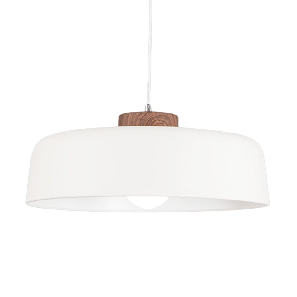 The Lighting Club Pendant White Chambord Pendant Light Metal - White | Black with wood PEN221/1 WHITE 6007226051278