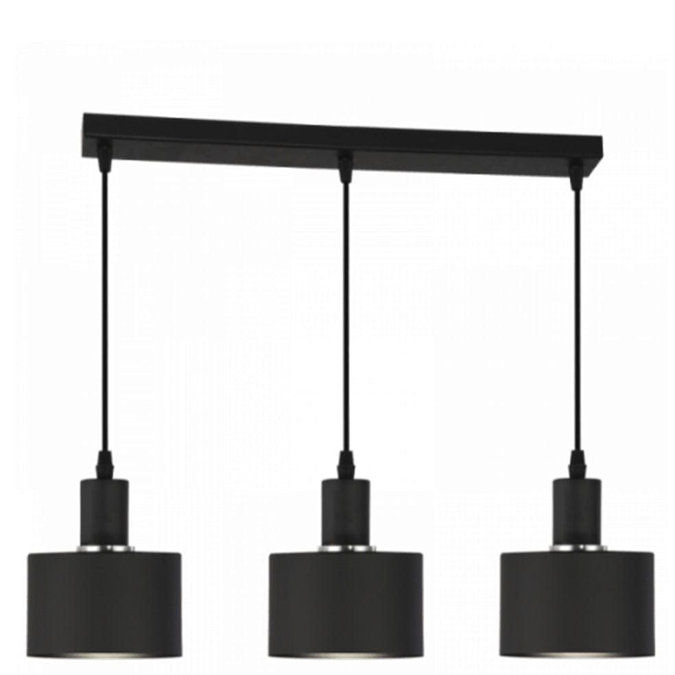 The Lighting Club Pendant Black Wyatt 3 Light Pendant PEN246/3 BLACK 6007226073263
